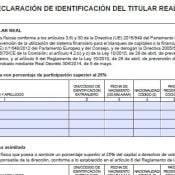 Declaracion de identificacion de Titular